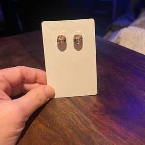 Kate Spade ♠️ earrings clear with gold accent